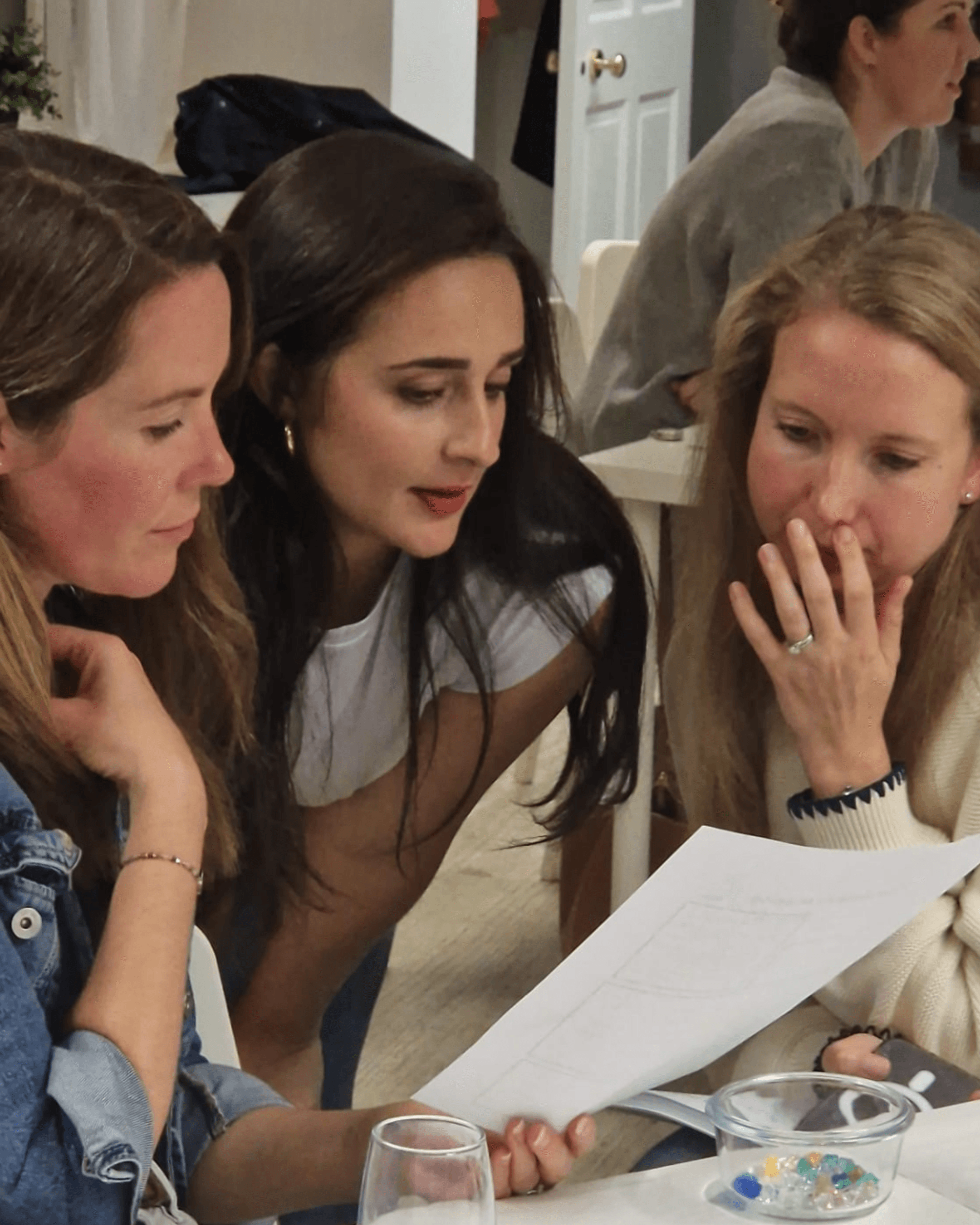 3 women at a table
